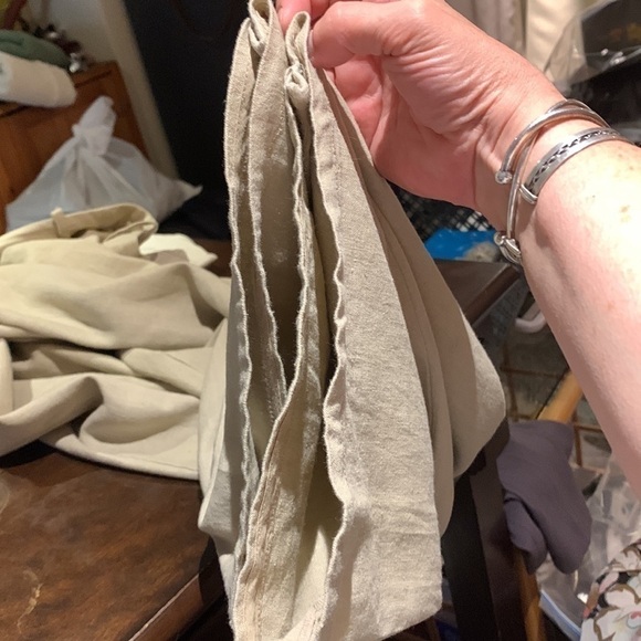 REITMANS Tan Coastal Pant Straight Wide Leg Linen Blend Minimalist Trousers 15 - Picture 11 of 11